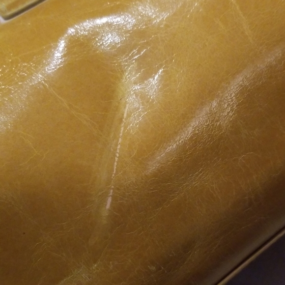 MaxxNY gold/tan leather satchel - Picture 6 of 7